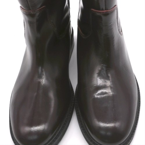schuh Burgundy daffodil leather riding boots schuh daffodil leather riding 3