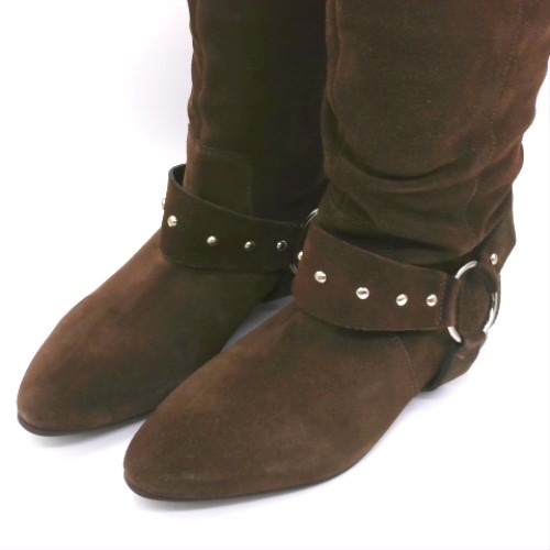 schuh Brown dallis suede stud pixie boots schuh dallis suede stud pixie 3