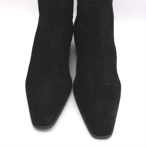 schuh Black daffy suede over the knee boots schuh daffy suede over the knee 1