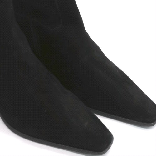 schuh Black daffy suede over the knee boots schuh daffy suede over the knee 3