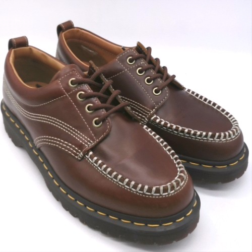 Dr Martens Brown lowell moc toe flats Dr Martens lowell moc toe 2