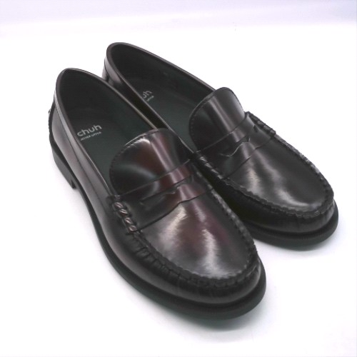 schuh Burgundy liverpool penny leather loafer flats schuh liverpool penny leather loafer 3