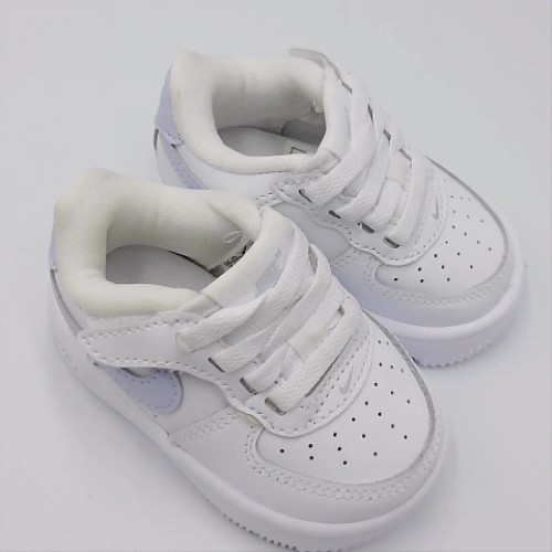 Nike White & Purple force 1 low easyon girls toddler Nike force 1 low easyon 2