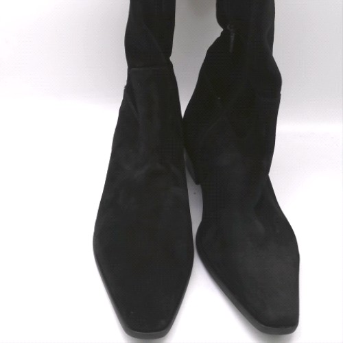 schuh Black daffy suede over the knee boots schuh daffy suede over the knee 3