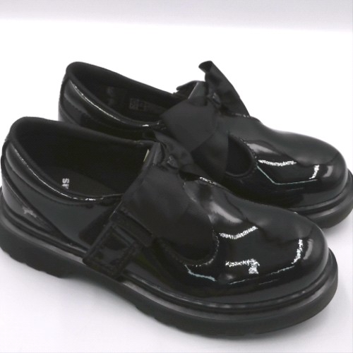 Dr Martens Black polley ii bow girls junior Dr Martens polley ii bow 2
