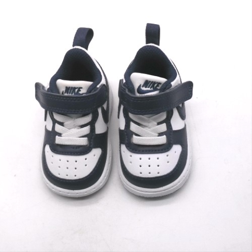 Nike White & Navy court borough low boys toddler Nike court borough low 1