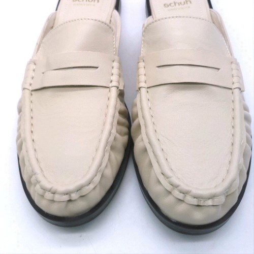 schuh Off-White leeds leather backless loafer flats schuh leeds leather backless loafer 2