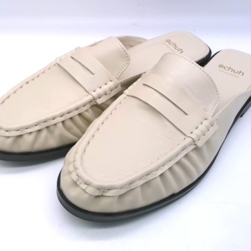 schuh Off-White leeds leather backless loafer flats schuh leeds leather backless loafer 3