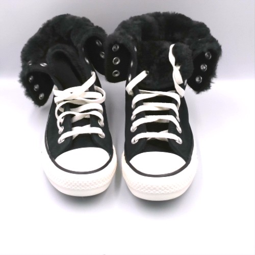 Converse Black all star fold over xhi trainers Converse all star fold over xhi 1