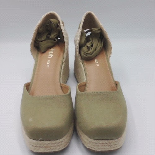 schuh Wide Fit Khaki veronica espadrille high heels schuh veronica espadrille 1