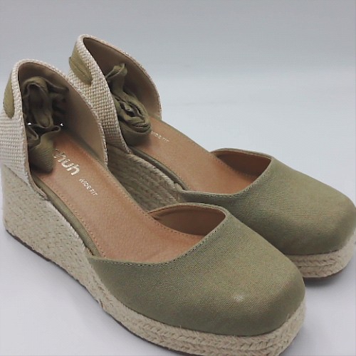 schuh Wide Fit Khaki veronica espadrille high heels schuh veronica espadrille 2