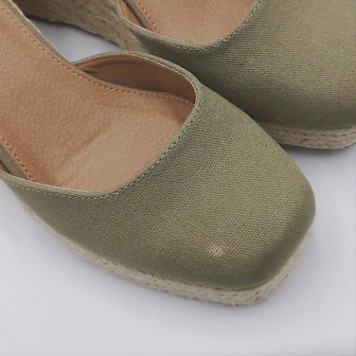 schuh Wide Fit Khaki veronica espadrille high heels schuh veronica espadrille 3