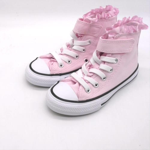 Converse Pale Pink all star hi 1v girls junior Converse all star hi 1v 2