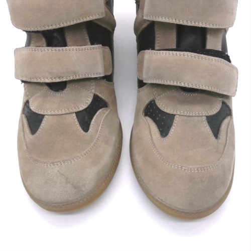 schuh Taupe maxine suede wedge trainers schuh maxine suede wedge 2
