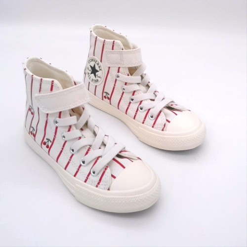 Converse White & Red all star hi 1v girls junior Converse all star hi 1v 2