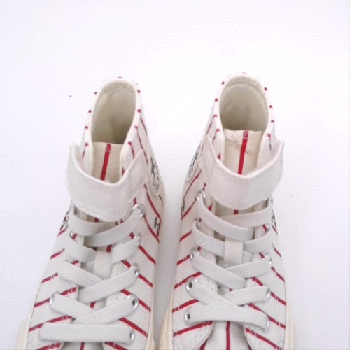 Converse White & Red all star hi 1v girls junior Converse all star hi 1v 3
