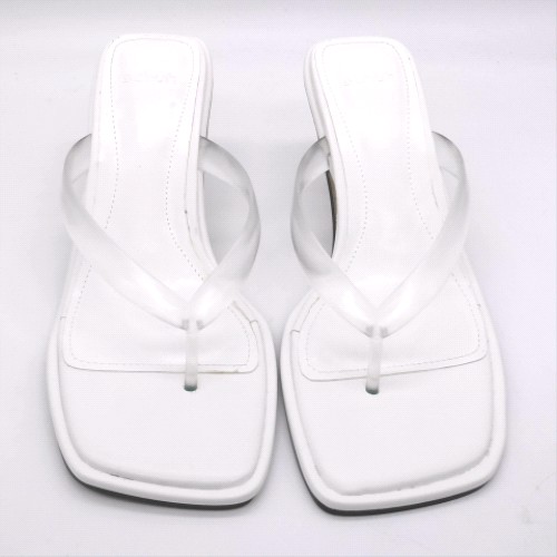 schuh White salvia clear toe post high heels schuh salvia clear toe post 1