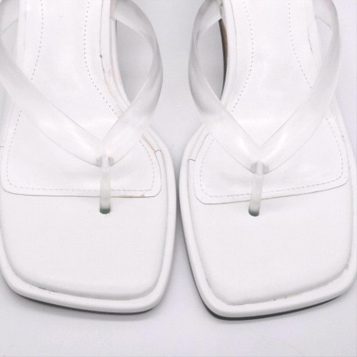 schuh White salvia clear toe post high heels schuh salvia clear toe post 2