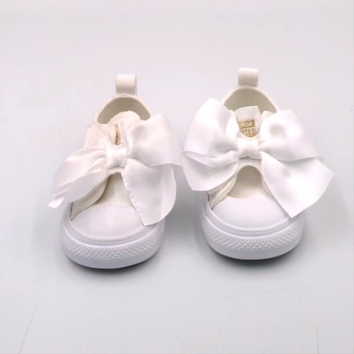 Converse White all star one strap bow girls toddler Converse all star one strap bow 1