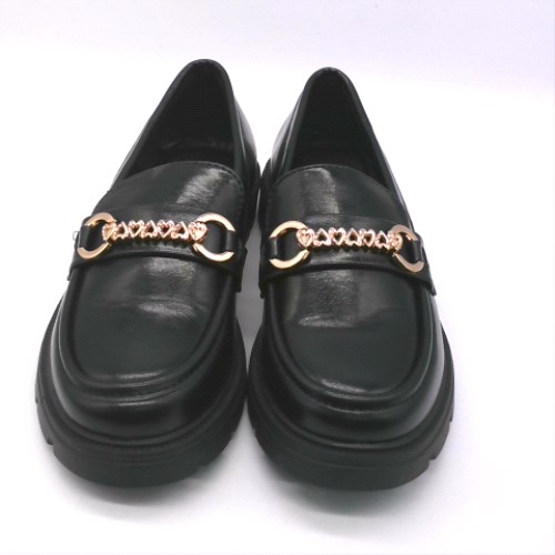 schuh Black loyalty heart loafer girls junior schuh loyalty heart loafer 1