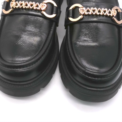 schuh Black loyalty heart loafer girls junior schuh loyalty heart loafer 2