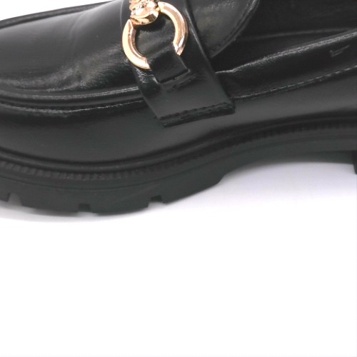 schuh Black loyalty heart loafer girls junior schuh loyalty heart loafer 3