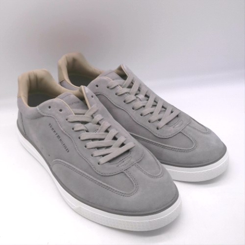 TOMMY HILFIGER Grey lo lux suede trainers TOMMY HILFIGER lo lux suede 2