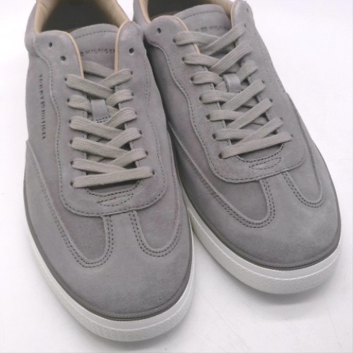TOMMY HILFIGER Grey lo lux suede trainers TOMMY HILFIGER lo lux suede 3