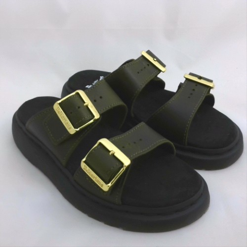 Dr Martens Khaki josef slide sandals Dr Martens josef slide 2