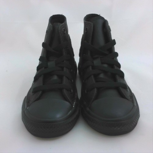 Converse Black all star hi leather junior Converse all star hi leather 1