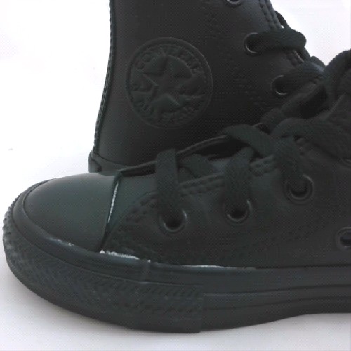 Converse Black all star hi leather junior Converse all star hi leather 3