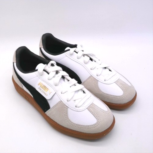 PUMA White & Black palermo leather trainers PUMA palermo leather 2