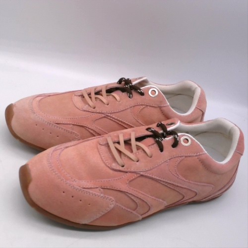 schuh Pale Pink mindy suede lace up trainers schuh mindy suede lace up 3