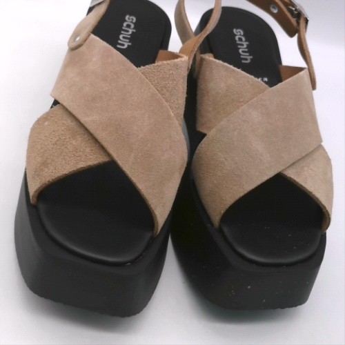 schuh Beige true platform sandals schuh true platform 2