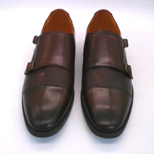 schuh Brown rocky leather monk shoes schuh rocky leather monk 1