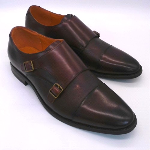 schuh Brown rocky leather monk shoes schuh rocky leather monk 2