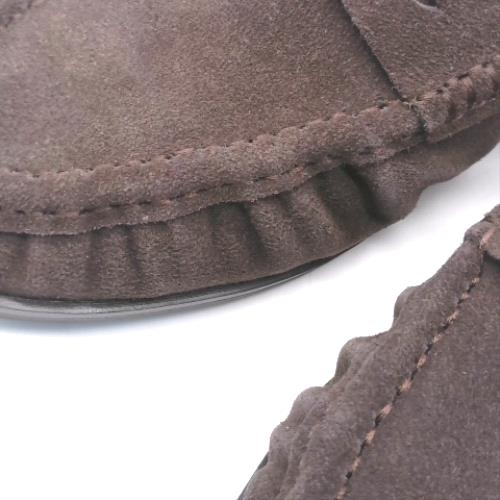 schuh Brown leeds suede backless loafer flats schuh leeds suede backless loafer 3