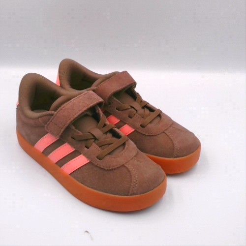 adidas Brown Multi vl court girls junior adidas vl court 2