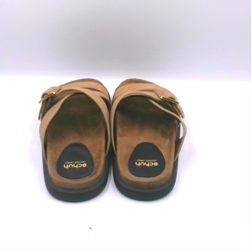 schuh Taupe tear suede footbed sandals schuh tear suede footbed 3