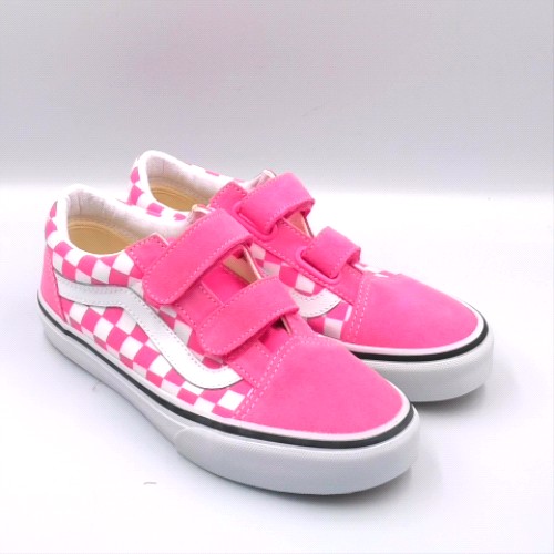 Vans White & Pink old skool v girls junior Vans old skool v 2