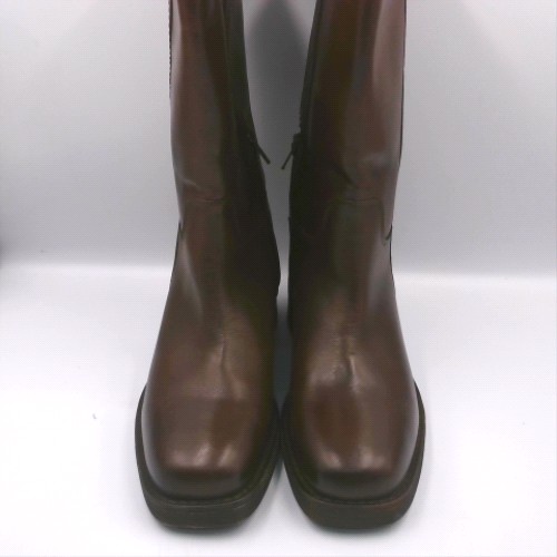 schuh Brown delany leather calf boots schuh delany leather calf 1