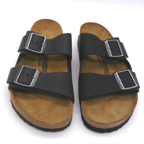 BIRKENSTOCK Black arizona oiled leather sandals BIRKENSTOCK arizona oiled leather 1