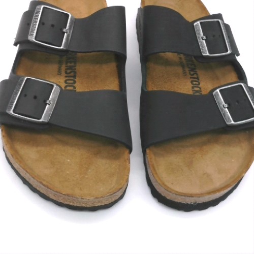 BIRKENSTOCK Black arizona oiled leather sandals BIRKENSTOCK arizona oiled leather 2