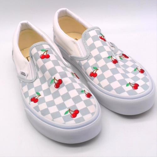 Vans White & Blue classic slip-on trainers Vans classic slip-on 2
