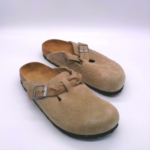 BIRKENSTOCK Taupe boston braided clog narrow fit sandals BIRKENSTOCK boston braided clog narrow fit 2