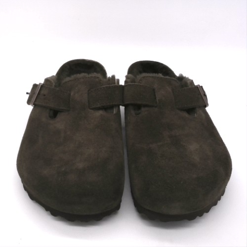 BIRKENSTOCK Dark Brown boston shearling clog sandals BIRKENSTOCK boston shearling clog 1