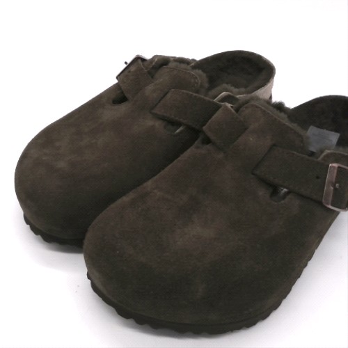 BIRKENSTOCK Dark Brown boston shearling clog sandals BIRKENSTOCK boston shearling clog 2