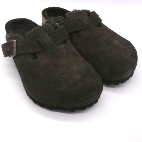 BIRKENSTOCK Dark Brown boston shearling clog sandals BIRKENSTOCK boston shearling clog 3