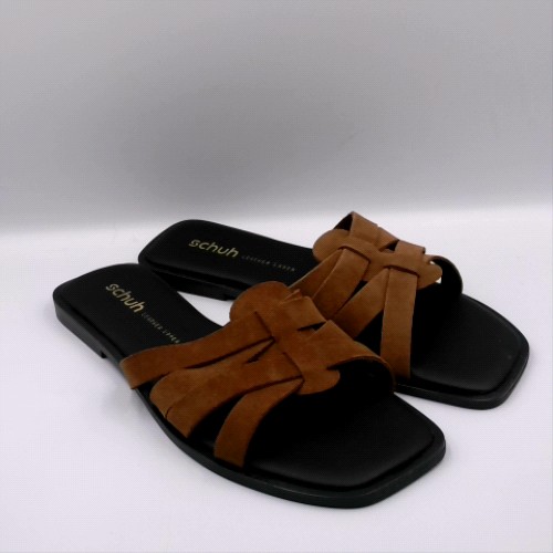 schuh Tan tallie mule sandals schuh tallie mule 2