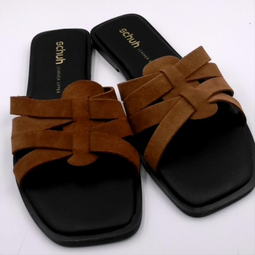 schuh Tan tallie mule sandals schuh tallie mule 3